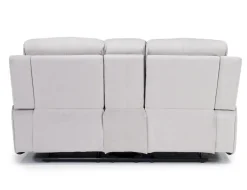 Chanell Reclining Console Loveseat In New Nappa Light Gray