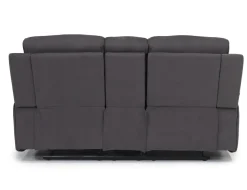 Chanell Reclining Console Loveseat In New Nappa Light Gray