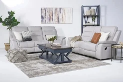 Chanell Reclining Sofa & Console Loveseat In New Nappa Gray