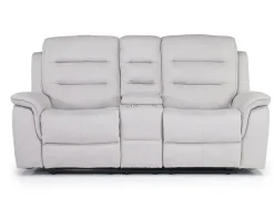 Chanell Reclining Sofa & Console Loveseat In New Nappa Gray