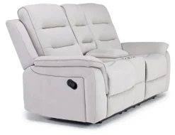 Chanell Reclining Sofa & Console Loveseat In New Nappa Gray