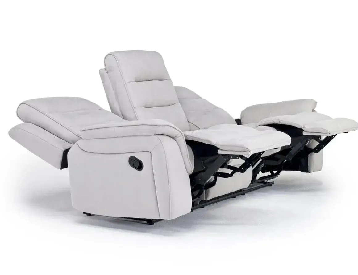 Chanell Reclining Sofa In New Nappa Gray