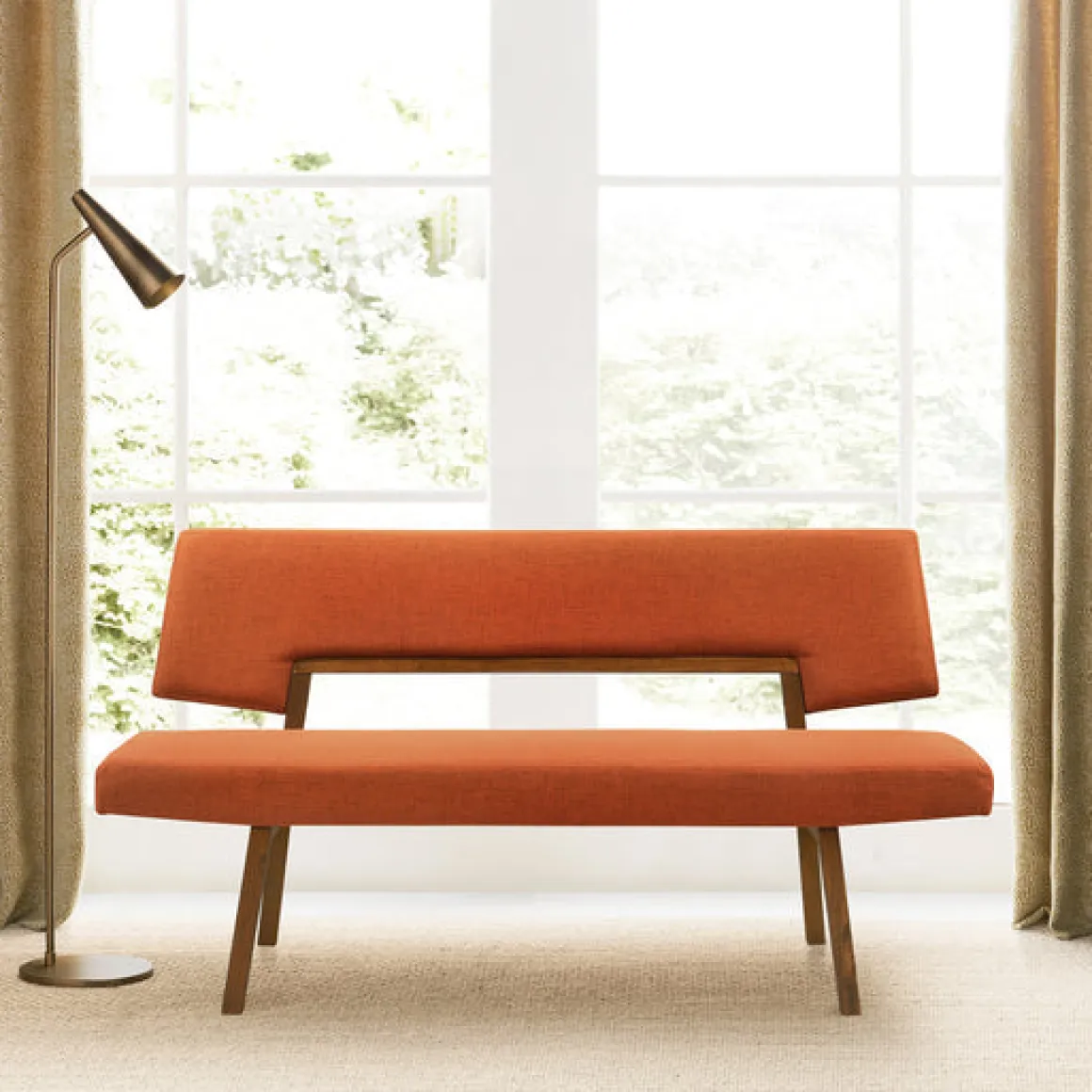 Chanella Dining Bench In Blue