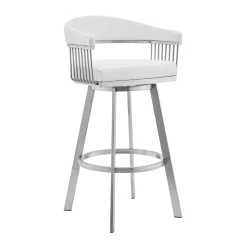Chelsea Counter Height Swivel Stool In White