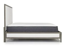 Chloe Upholstered Panel Bed In Gray/White, Queen