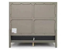 Chloe Upholstered Panel Bed In Gray/White, Queen