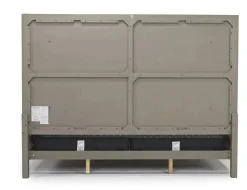 Chloe Upholstered Panel Bed In Gray/White, Queen