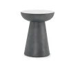 Circularity Chairside Table In Dark Gray/White