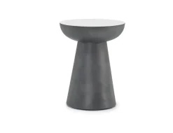 Circularity Chairside Table In Dark Gray/White
