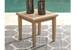 Clare View Outdoor End Table In Grayish Brown