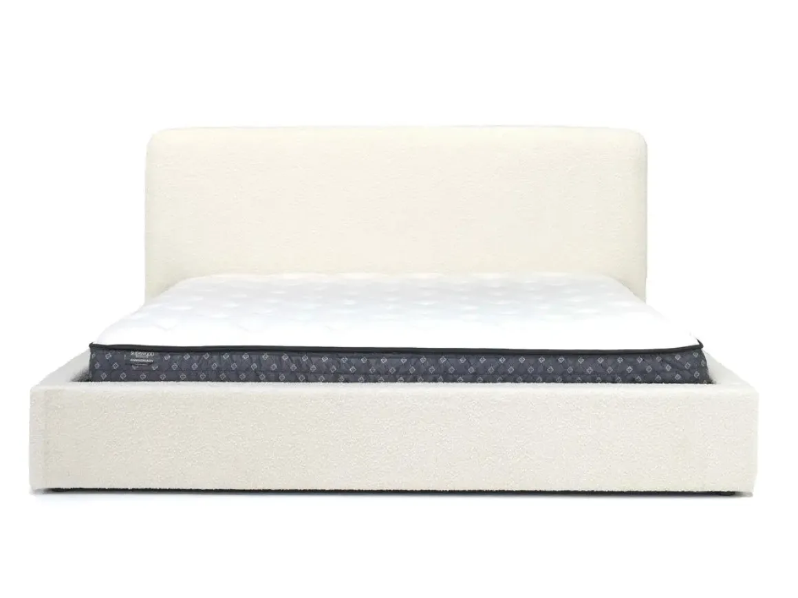 Cloud Boucle Upholstered Panel Bed In Maya Boucle, Queen