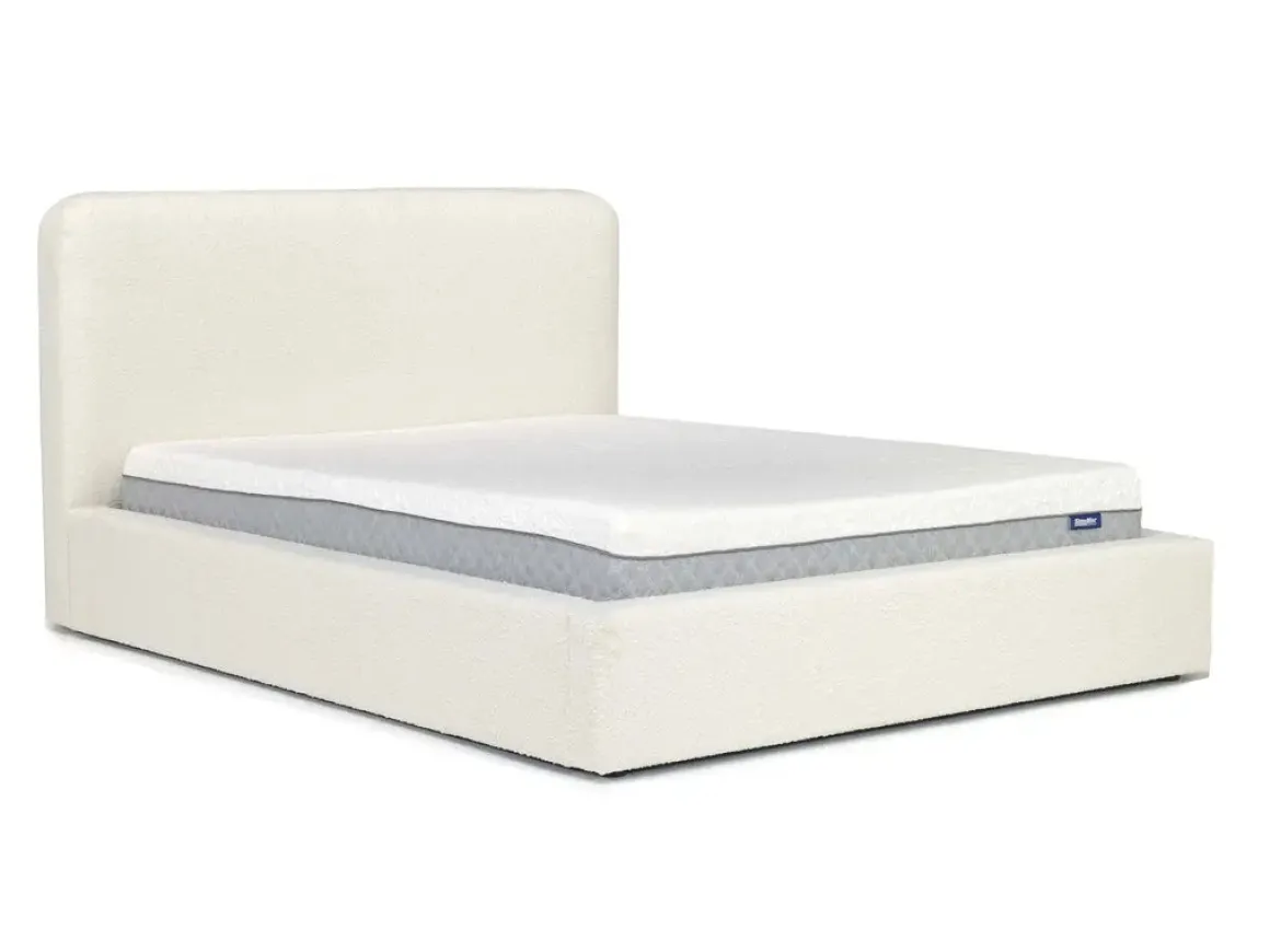 Cloud Boucle Upholstered Panel Bed In Maya Boucle, Queen