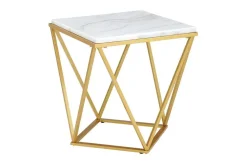 Conner End Table In Marble/Gold