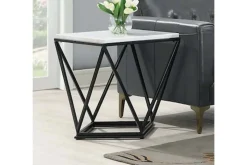 Conner End Table In Marble/Gold