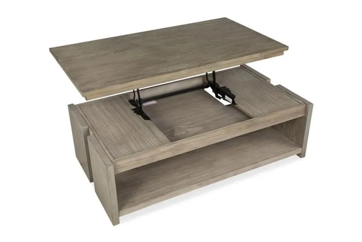 Conrad Lift Top Coffee Table In Stone Harbor Gray