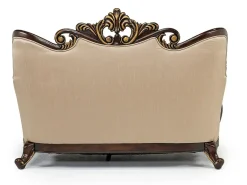 Constantine Sofa & Loveseat In Gold
