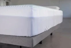 Cooling Ice Mattress Pad Protector In White, Twin