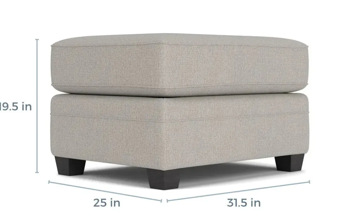 Cordoba Ottoman In Splash Linen