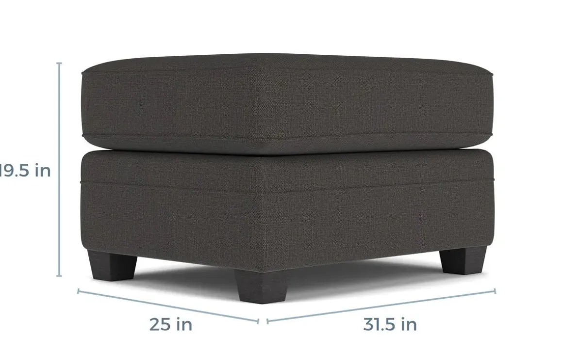 Cordoba Ottoman In Splash Linen