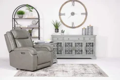 Cortez Power Recliner In Dark Brown Leather