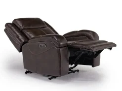 Cortez Power Recliner In Dark Brown Leather