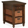 Cottage Lane Chairside Table In Brown
