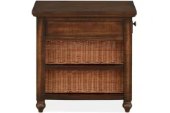 Cottage Lane Chairside Table In Brown