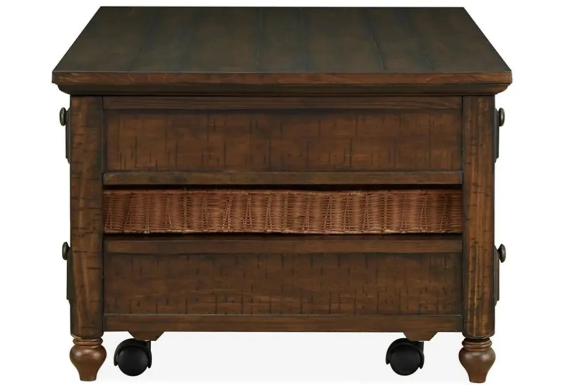 Cottage Lane Lift Top Coffee Table In Brown
