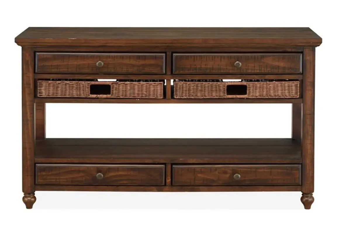 Cottage Lane Sofa Table In Brown