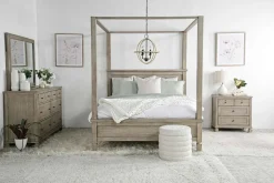 Country Side 4 Drawer Nightstand In Brown