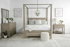 Country Side 4 Drawer Nightstand In Brown