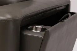 Cove 5 Piece 2 Power Sectional In Gray Leather