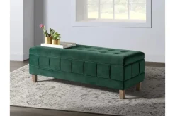 Crosby Storage Bench In Gun Metal