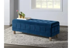 Crosby Storage Bench In Gun Metal