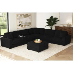 Cuddle Cloud Ottoman In Black