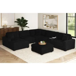 Cuddle Cloud Ottoman In Black