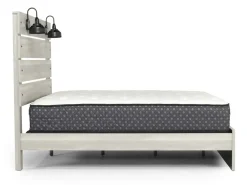 Dallas Panel Bed W/ Lights In White Wash, Twin