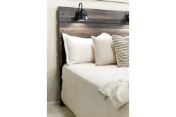 Dallas Panel Bed W/ Lights In White Wash, Twin