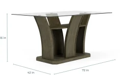 Dapper Counter Height Dining Table & 4 Stools In Brown