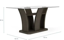 Dapper Counter Height Dining Table & 4 Stools In Brown