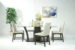 Dapper Dining Table & 4 Chairs In Gray