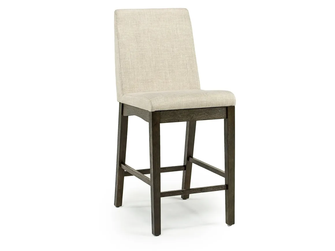 Dapper Round Counter Height Dining Table & 4 Stools In Gray