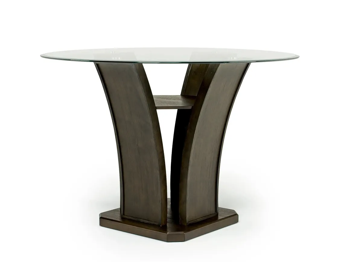Dapper Round Counter Height Dining Table In Brown