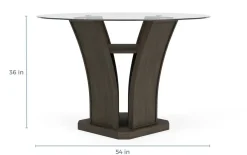 Dapper Round Counter Height Dining Table In Brown