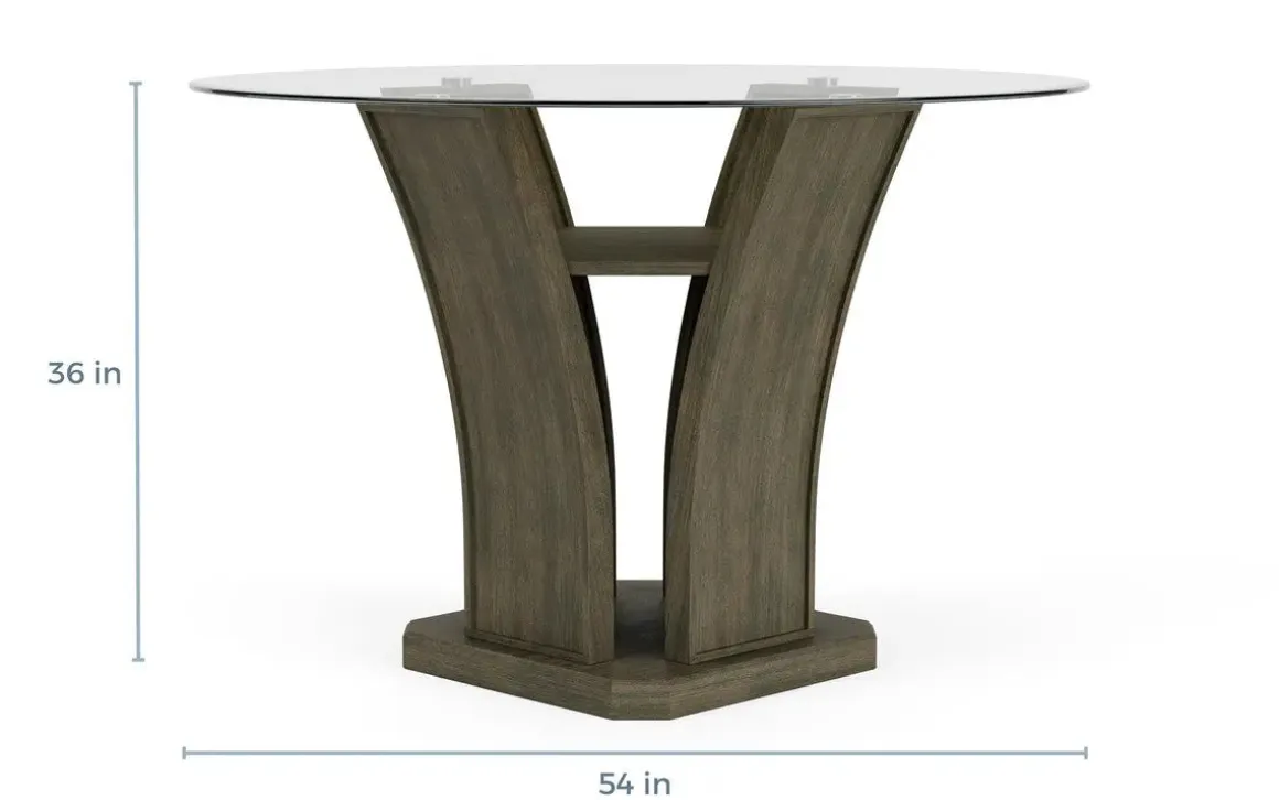 Dapper Round Counter Height Dining Table In Brown