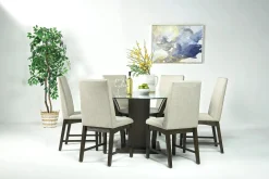 Dapper Round Dining Table In Gray