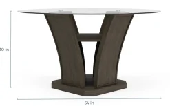 Dapper Round Dining Table In Gray