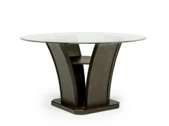 Dapper Round Dining Table & 4 Chairs In Brown