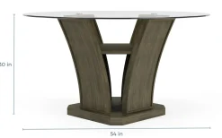 Dapper Round Dining Table & 4 Chairs In Brown