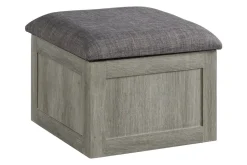 Dawson Coffee Table W/ 4 Storage Stools In Gray